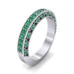 Three-Sided Filigree Emerald Ring (0.39 CTW) Perspective View
