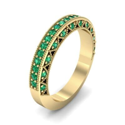 Three-Sided Filigree Emerald Ring (0.39 CTW) Perspective View