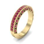 Three-Sided Filigree Ruby Ring (0.39 CTW) Perspective View