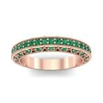 Three-Sided Filigree Emerald Ring (0.39 CTW) Top Dynamic View