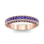 Three-Sided Filigree Blue Sapphire Ring (0.39 CTW) Top Dynamic View