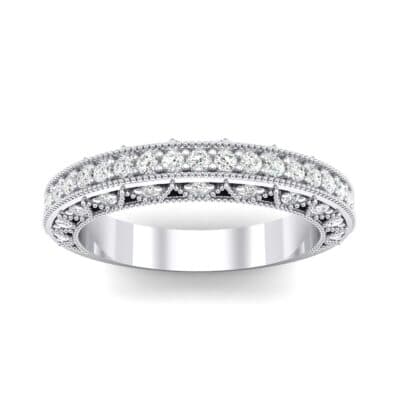 Three-Sided Filigree Crystal Ring (0.39 CTW) Top Dynamic View