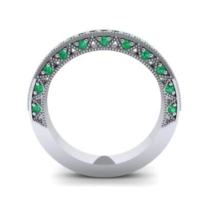 Three-Sided Filigree Emerald Ring (0.39 CTW) Side View