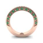 Three-Sided Filigree Emerald Ring (0.39 CTW) Side View