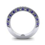 Three-Sided Filigree Blue Sapphire Ring (0.39 CTW) Side View
