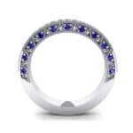 Three-Sided Filigree Blue Sapphire Ring (0.39 CTW) Side View