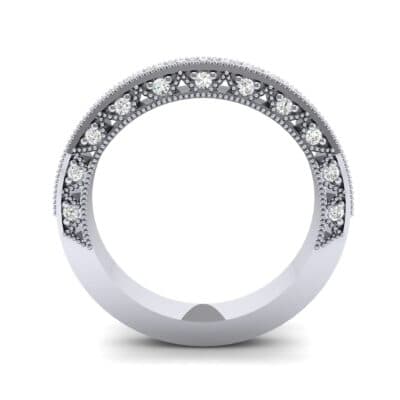 Three-Sided Filigree Diamond Ring (0.39 CTW) Side View