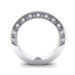 Three-Sided Filigree Crystal Ring (0.39 CTW) Side View