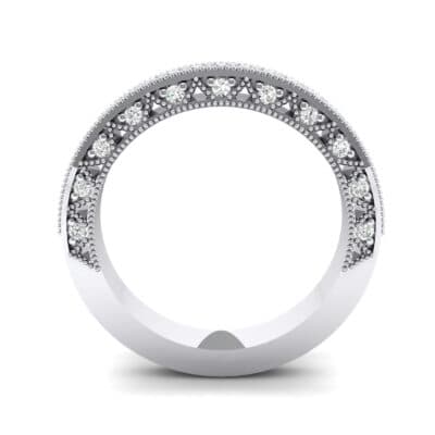 Three-Sided Filigree Crystal Ring (0.39 CTW) Side View