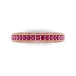 Three-Sided Filigree Ruby Ring (0.39 CTW) Top Flat View