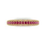 Three-Sided Filigree Ruby Ring (0.39 CTW) Top Flat View