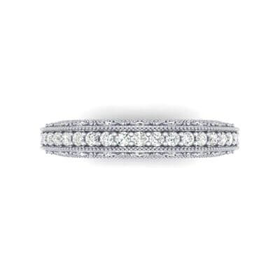 Three-Sided Filigree Diamond Ring (0.39 CTW) Top Flat View