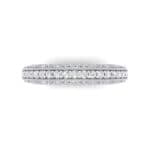 Three-Sided Filigree Crystal Ring (0.39 CTW) Top Flat View