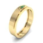 Pave Rhombus Emerald Ring (0.03 CTW) Perspective View