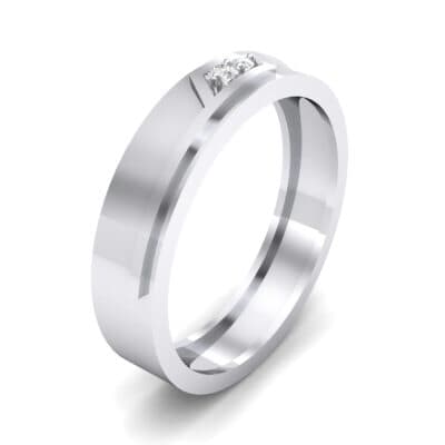 Pave Rhombus Crystal Ring (0.03 CTW) Perspective View