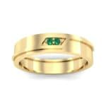 Pave Rhombus Emerald Ring (0.03 CTW) Top Dynamic View