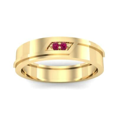 Pave Rhombus Ruby Ring (0.03 CTW) Top Dynamic View