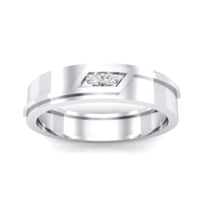 Pave Rhombus Crystal Ring (0.03 CTW) Top Dynamic View
