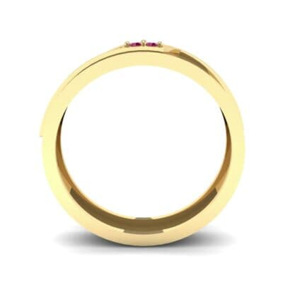 Pave Rhombus Ruby Ring (0.03 CTW) Side View