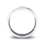 Pave Rhombus Crystal Ring (0.03 CTW) Side View