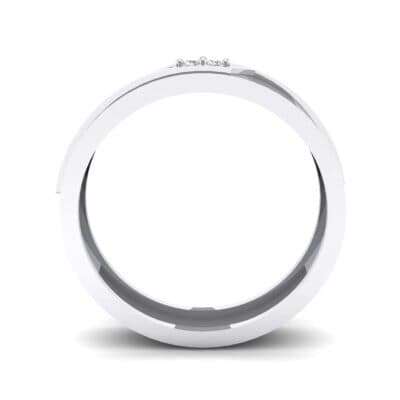 Pave Rhombus Crystal Ring (0.03 CTW) Side View