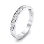 Channel-Set Toothed Rim Crystal Ring (0.29 CTW) Perspective View