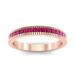 Channel-Set Toothed Rim Ruby Ring (0.29 CTW) Top Dynamic View