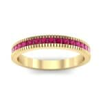 Channel-Set Toothed Rim Ruby Ring (0.29 CTW) Top Dynamic View