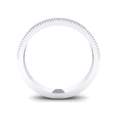 Channel-Set Toothed Rim Crystal Ring (0.29 CTW) Side View