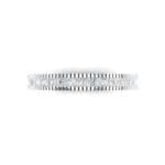Channel-Set Toothed Rim Diamond Ring (0.29 CTW) Top Flat View