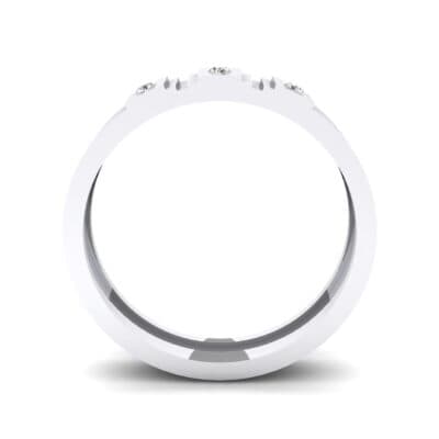 Three-Stone Divide Crystal Ring (0.08 CTW) Side View