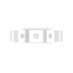 Three-Stone Divide Crystal Ring (0.08 CTW) Top Flat View