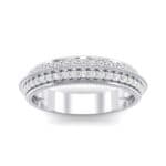 Knife-Edge Pave Milgrain Crystal Ring (0.37 CTW) Top Dynamic View