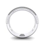 Knife-Edge Pave Milgrain Crystal Ring (0.37 CTW) Side View