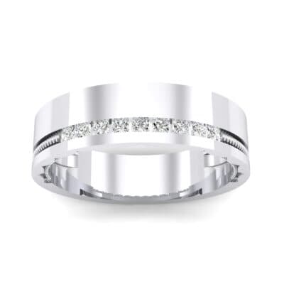 Demilune Rope Inlay Crystal Ring (0.14 CTW) Top Dynamic View