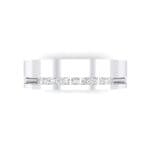 Demilune Rope Inlay Crystal Ring (0.14 CTW) Top Flat View