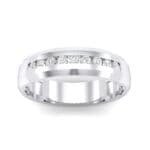 Beveled Edge Demilune Crystal Ring (0.18 CTW) Top Dynamic View