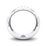 Beveled Edge Demilune Crystal Ring (0.18 CTW) Side View