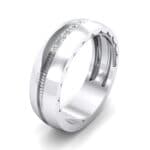 Demilune Channel Crystal Ring (0.14 CTW) Perspective View
