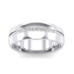 Demilune Channel Crystal Ring (0.14 CTW) Top Dynamic View