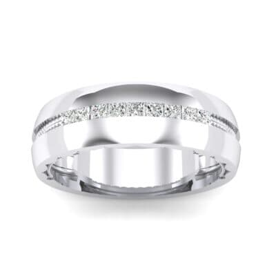 Demilune Channel Crystal Ring (0.14 CTW) Top Dynamic View