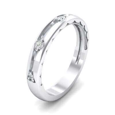 Demilune Islet Crystal Ring (0.08 CTW) Perspective View
