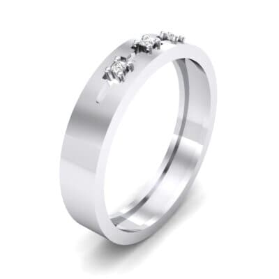 Cut-Out Three-Stone Crystal Ring (0.05 CTW) Perspective View