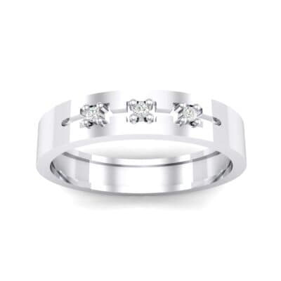 Cut-Out Three-Stone Crystal Ring (0.05 CTW) Top Dynamic View