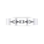 Cut-Out Three-Stone Crystal Ring (0.05 CTW) Top Flat View