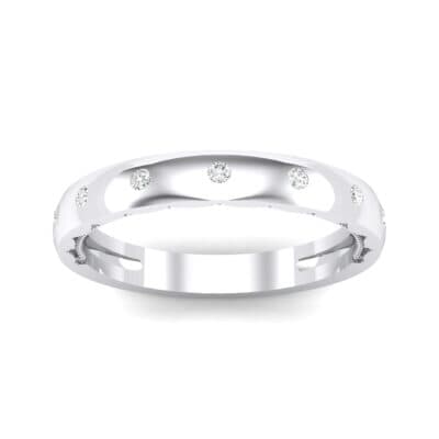 Demilune Bezel-Set Crystal Ring (0.11 CTW) Top Dynamic View