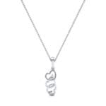 Falling Hearts Diamond Pendant (0.03 CTW) Perspective View