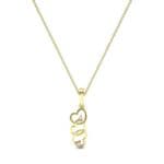 Falling Hearts Diamond Pendant (0.03 CTW) Perspective View