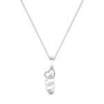 Falling Hearts Diamond Pendant (0.03 CTW) Perspective View