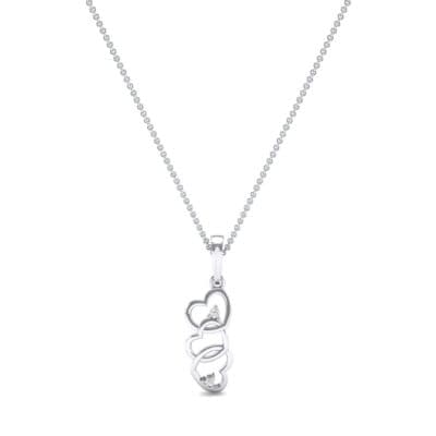 Falling Hearts Diamond Pendant (0.03 CTW) Perspective View